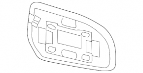 Mirror element right Subaru Outback 10-14