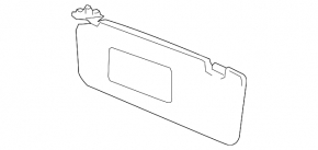 Subaru B9 Tribeca gray right visor