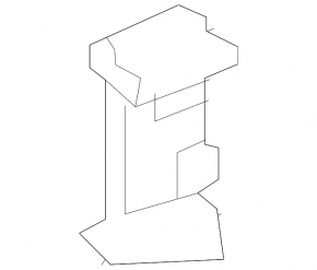 Lower right radiator duct for Mercedes GLS-class X166 13-19 (foam plastic)