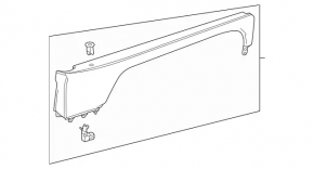 Lower front left door trim for Mercedes H247 GLA 20-26, structure with chrome molding