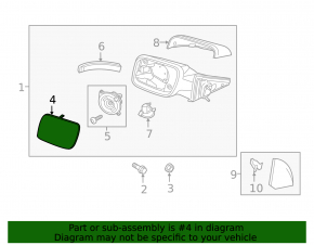 Mirror element left Ford Explorer 20-