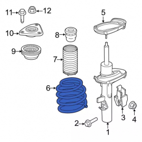 Front right spring Ford Focus mk3 11-18