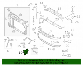 Front bumper lip right Ford Fiesta 14-19 1.6