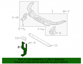 Land Rover Range Rover Evoque 19-23 hood latch plate