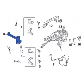 Door Limiter Rear Left Ford Bronco Sport 21-25