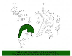 Rear left mudguard Mercedes W164 ML
