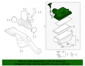 Air filter housing Lexus ES300h 20-22 upper part