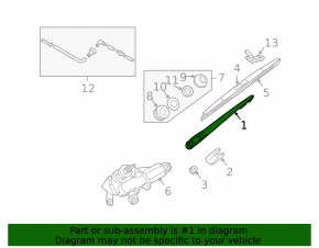 Rear wiper arm for Infiniti FX35 FX45 03-08
