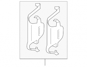 Rear brake pad mounting bracket for BMW 4 Series F32/33/36 14-20 M Sport, 2 pieces