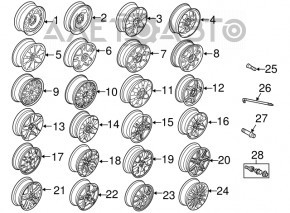 Wheel bolt d17 M12x1.5 BMW 335i e92 07-13