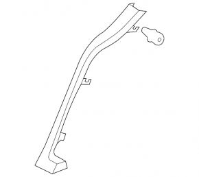 Rear pillar trim lower right VW CC 08-17 black