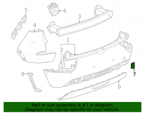 Chevrolet Bolt EUV 22-23 Rear Bumper Tow Hook Cap