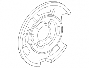 Brake Disc Cover Rear Left Lexus IS250 IS300 IS350 06-13