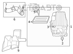 Air duct Dodge Journey 11- 2.4