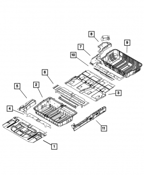 Trunk trough Dodge Grand Caravan 11-20