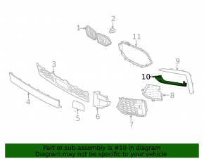 BMW X6 G06 2023 lower right front bumper molding for parking sensors