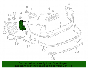 Rear bumper mount left inner BMW X7 G07 19-