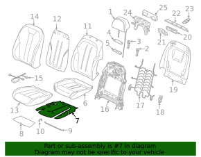 Heated driver's seat for BMW X7 G07 19-22 Sport