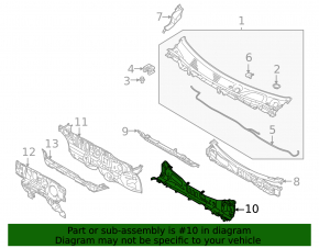 Mitsubishi Outlander 22-25 metal windshield wiper blade tray