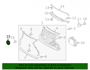 Lexus LS500h 18-23 grille emblem