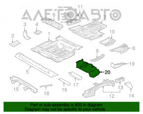 Rear bumper guard left Lexus RX450h 16-22