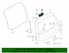 Trunk Door Hinge Left Subaru Impreza WRX GH 08-14 5d