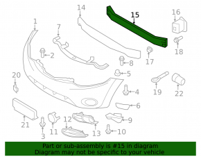 Nissan Murano z51 front bumper reinforcement (09-14)