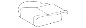 Seat upholstery, 2nd row, left, Lexus RX350 RX450h 10-15, lower part, beige leather, dented leather
