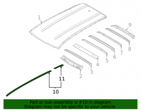 Roof lining left Nissan Rogue 21-24