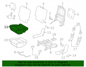 Rear row of seats 2nd row left Toyota Prius V 12-17 dark gray leather, scratches on the back