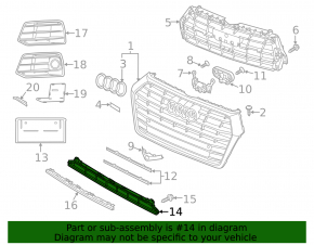 Lower grille front bumper Audi Q5 80A 18-20