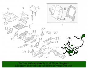 Nissan Rogue 21-26 Driver's Seat Wiring