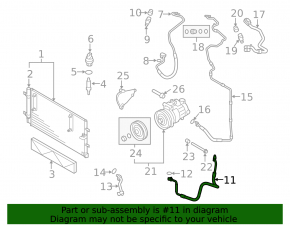 Air conditioning condenser-compressor pipe for Audi Q5 8R 16-17 2.0T