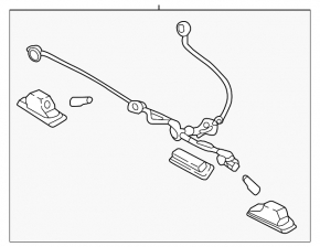 Illumination of the number plate of the trunk door Hyundai Tucson 16-18 dorest with a button