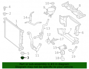 Lower left radiator support for Mercedes C-class W205 15-18 tires