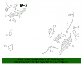 Plug outer handle rear left Mercedes GLC 16-22