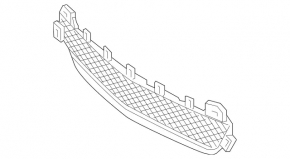 Lower grille front bumper Mercedes C-class W205 300/350e/350h/400 15-18