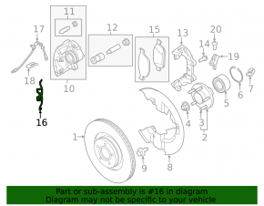 Front right caliper spring for Ford Escape MK3 13-19 AWD