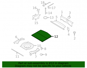 Trunk floor Mazda CX-7 06-09