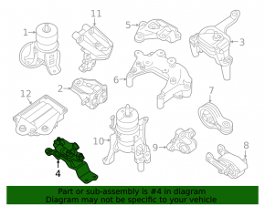 Engine mount left Nissan Pathfinder 13-14 hybrid