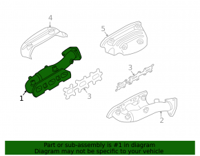 Right exhaust manifold for Nissan 350z, with lambda sensor