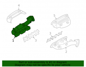 Right exhaust manifold for Nissan 350z, with lambda sensor