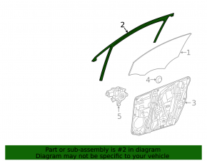 Door glass seal front left Mercedes GLA 15-20