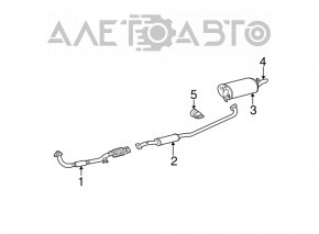 Intake pipe with catalytic converter Toyota Solara 2.4 04-08
