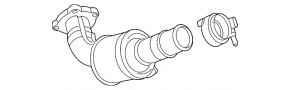 Intake pipe with catalytic converter left Chevrolet Camaro 16-23 6.2