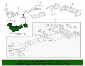 Intake pipe with catalytic converter left Chevrolet Camaro 16-23 6.2