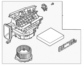 Naked heater housing Nissan Rogue 21-24 us built