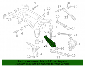 Lower rear left control arm BMW X3 F25 11-17