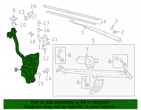 VW Atlas 18-24 Windscreen Washer Reservoir