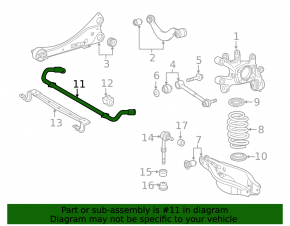 Rear stabilizer bar for Lexus Hs250h 10-12